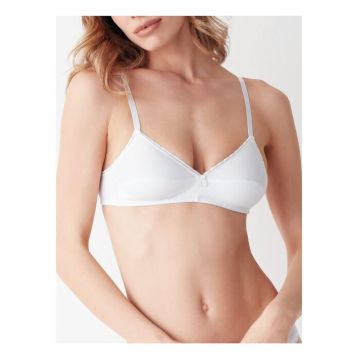 Sutien bumbac neburetat fara sarme  CD050 00B1 - Alb