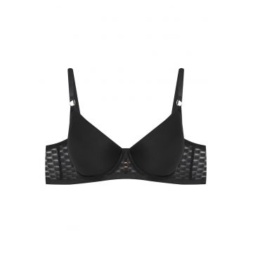Sutien captusit  textil - negru