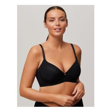 Sutien clasic microfibra buretat cu sarme  10038 - Negru