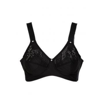 Sutien cu acoperire mare - fara sustinere metalica Lisette - Negru