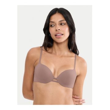 Sutien cu armatura -  maro - material elastic - bretele nedetasabile