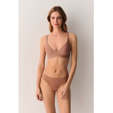 Sutien cu bretele ajustabile - fara cusaturi - Bej