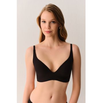 Sutien cu bretele ajustabile - fara cusaturi - Negru -