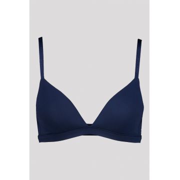 Sutien cu burete si cupe triunghiulare - Bleumarin