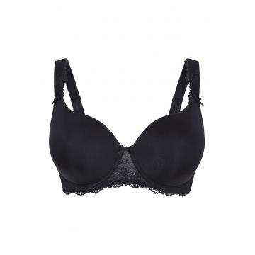 Sutien cu burete si insertii de dantela Daily - Negru stins