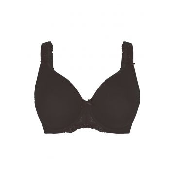Sutien cu burete - sustinere metalica si insertii de dantela Daily - Negru