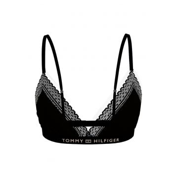 Sutien cu cupe triunghiulare - Negru
