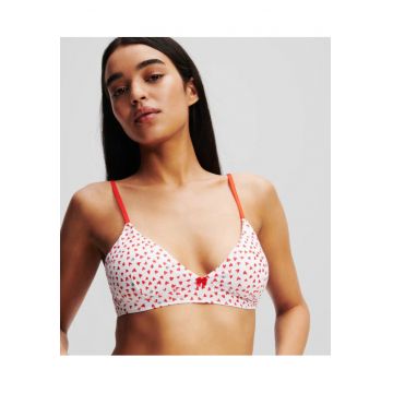 Sutien cu imprimeu cu inimioare -