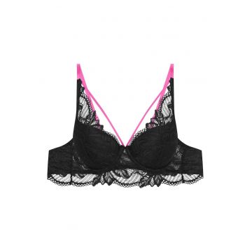 Sutien cu push-up Okay -  Textil - Negru
