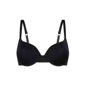 Sutien cu sustinere metalica si model uni pentru tricou - Negru