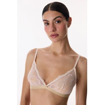 Sutien de dantela - Crem