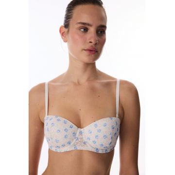 Sutien de dantela cu model floral - Multicolor