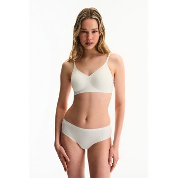 Sutien din amestec de bumbac - Alb fildes
