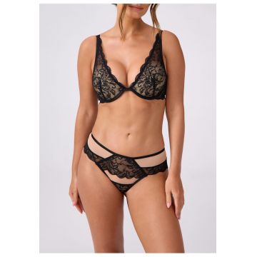 Sutien Gabi - plunge - moale cu cupe duble si decolteu adanc in V