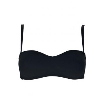 Sutien microfibra bandeau buretat fara sarme  CD071 00B1 - Negru