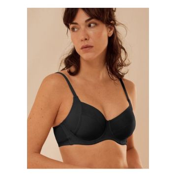 Sutien microfibra buretat fara sarme  10118 - Negru