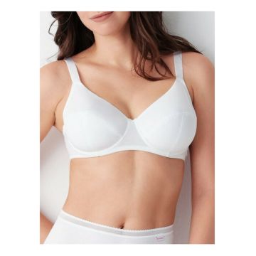 Sutien microfibra full-cup captusit cu sarme  CD052 00C1 - Alb