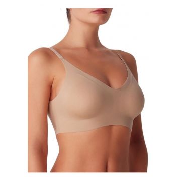 Sutien microfibra laser-cut buretat fara sarme  ADC17 - Bej
