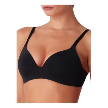 Sutien microfibra seamless buretat fara sarme  ADC16 - Negru