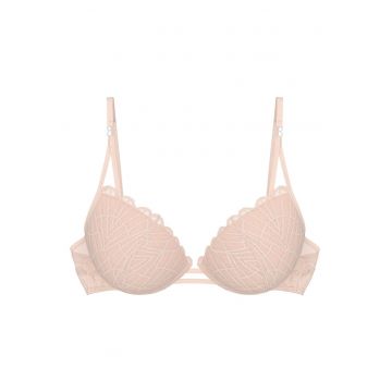 Sutien push-up -  bej - 49% poliester - 41% poliamida - 10% elastan