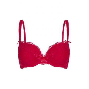 Sutien push-up cu dantela Daily - Rosu