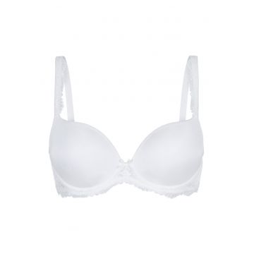 Sutien push-up cu insertie de dantela Daily - Alb murdar