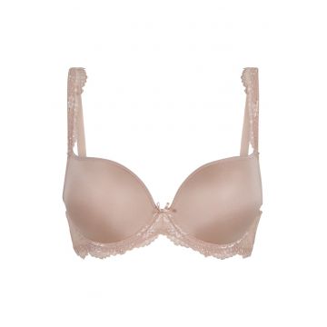 Sutien push-up cu insertie de dantela Daily - Bej