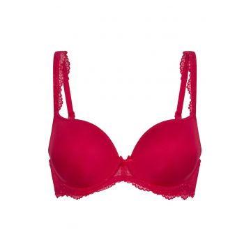Sutien push-up cu insertie de dantela Daily - Rosu