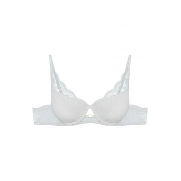 Sutien push-up -  Dantela/Bumbac - Model Tarot - Alb