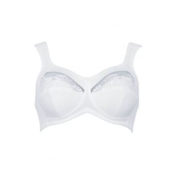 Sutien triunghiular cu segment semitransparent Safina - Alb