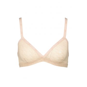 Sutien triunghiular de dantela - Bej