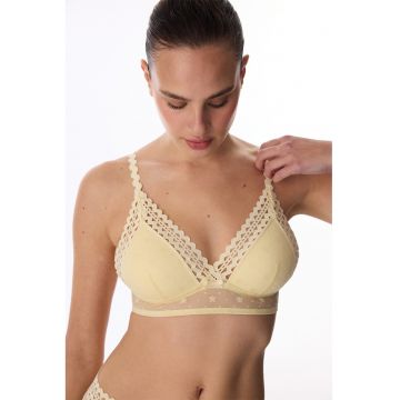 Sutien triunghiular - Galben pastel