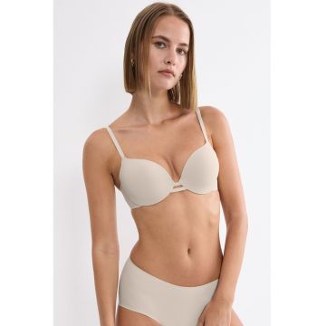 Sutien uni cu burete - Bej deschis