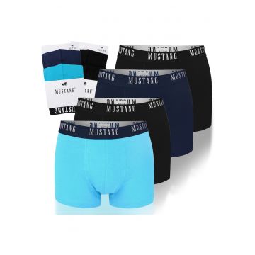 Boxeri  BM152 cu bandă elastică și mix de culori - Albastru