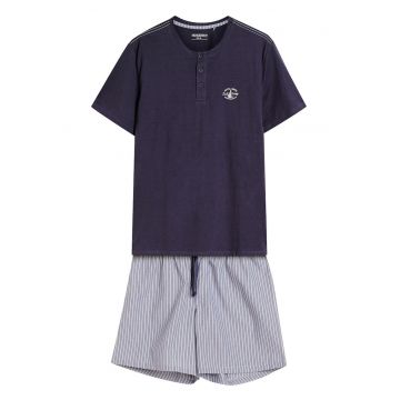 Pijama barbati Octave  bleumarin - albastru aprins
