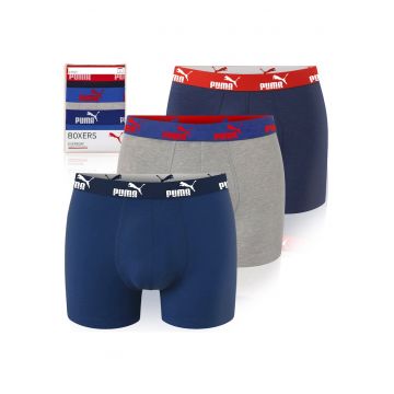 Set 3 Boxeri Barbati -  Bumbac - Sodalite Blue