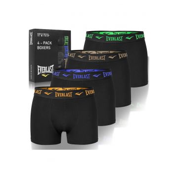 Set 4 Boxeri Barbati -  Bumbac EV004 - Negru