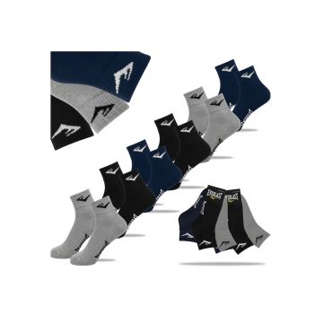 Set 6 Perechi Sosete Barbati -  Bumbac - Scurte - Bleumarin Multicolor