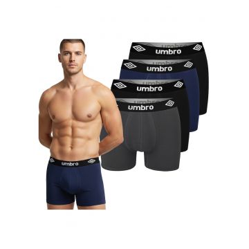Set de boxeri cu banda elastica in talie - 4 perechi - Multicolor