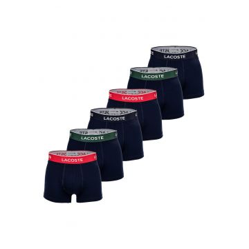 Set de boxeri cu logo - 6 perechi - Rosu/Verde/Albastru inchis