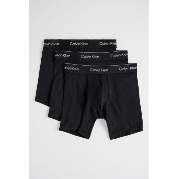 Set de boxeri din amestec de bumbac - 3 perechi - Alb/Negru