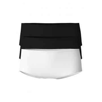 Set de chiloti hipster - 3 perechi - Alb/Negru