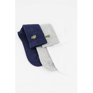 Set de sosete lungi unisex - 3 perechi - Alb/Negru/Gri