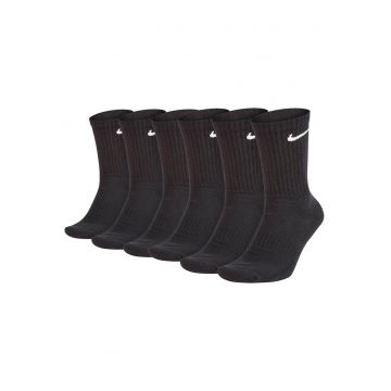 Set de sosete lungi unisex cu model monograma - 6 perechi - Negru