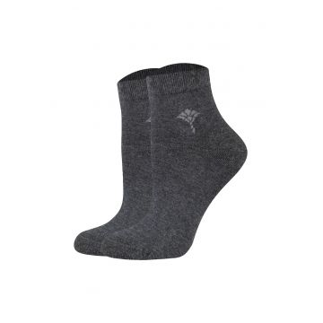 Set de sosete scurte Daily Glam - 2 perechi - Gri antracit
