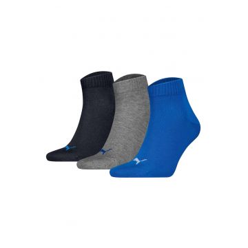Set de sosete scurte unisex - 3 perechi - Gri/Albastru
