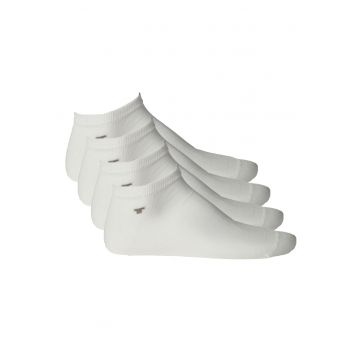 Set de sosete unisex pana la glezna - 4 perechi - Alb