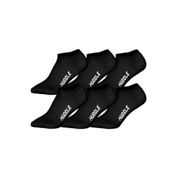 Set de sosete unisex pana la glezna - 6 perechi - Negru