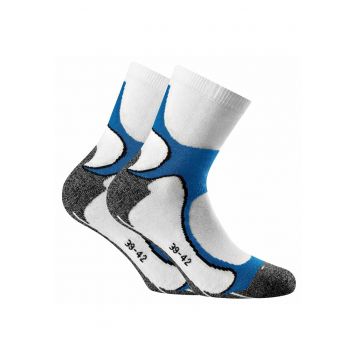 Set de sosete unisex pentru alergare - 2 perechi - Alb/Albastru