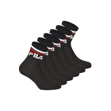 Set de sosete unisex pentru fitness Quarter - 6 perechi - Negru